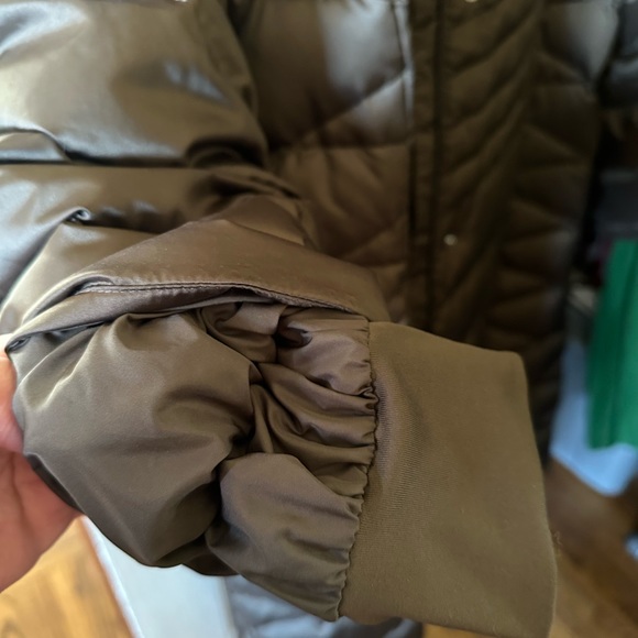 Lands' End Brown Quilted Long Puffer Jacket - Like New - Picture 5 of 16